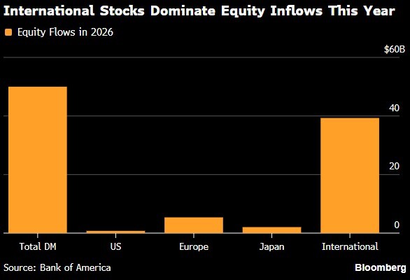 International Stocks Dominate Equity Inflows 23 Jan 2026