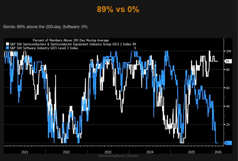 A tale of two tech markets semis versus software