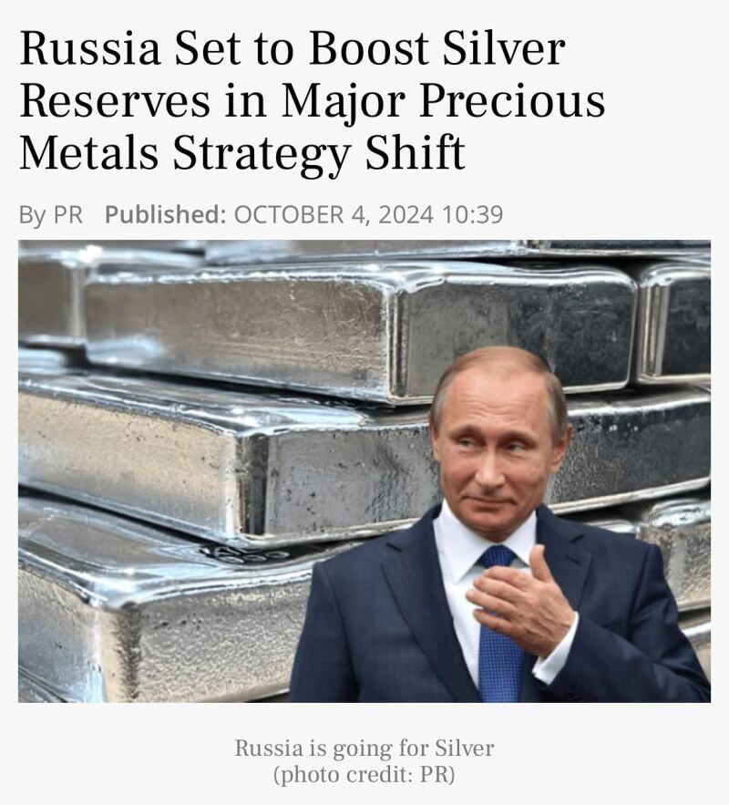 Russia may be poised to make a notable shift in its precious metals strategy, with silver potentially emerging as a key asset in the country’s expanding State Fund.