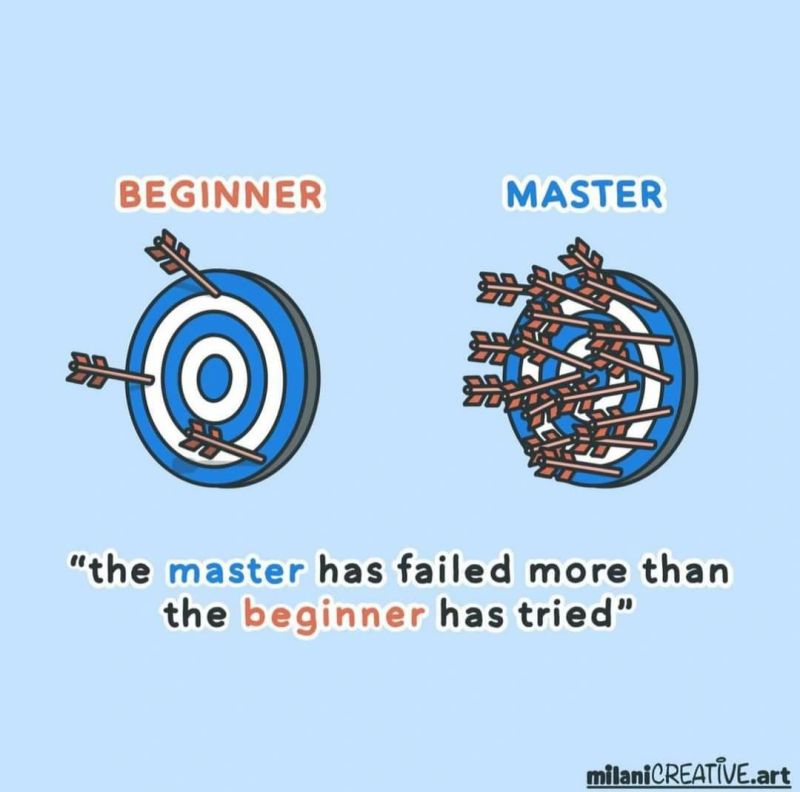 The master has failed more than the beginner has tried