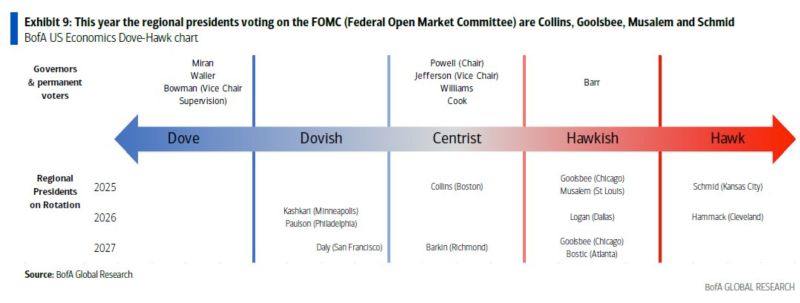 Fed hawks/doves table latest