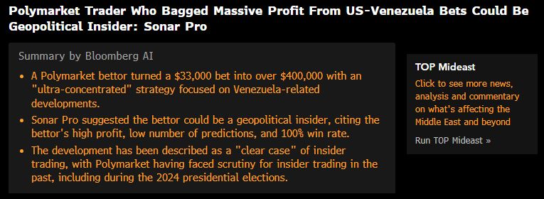 A new type of insider... the geopolitical insiders...