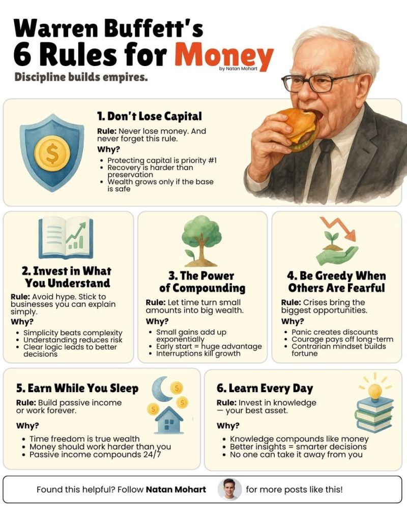 Warren Buffett's 6 rules for money