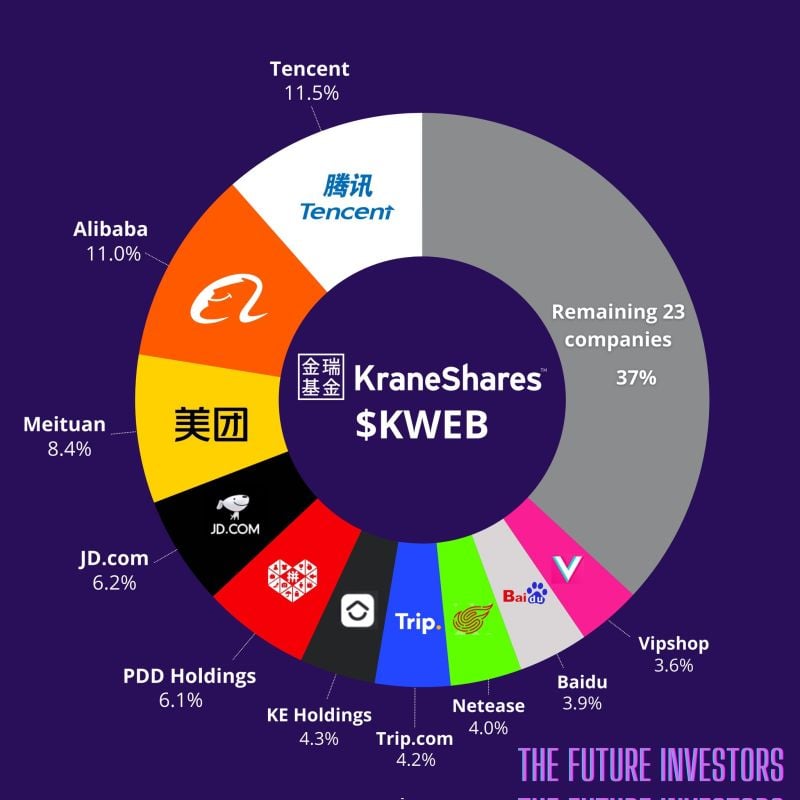 Many investors consider the KraneShares CSI China Internet ETF $KWEB as the best instrument to get exposed to China.