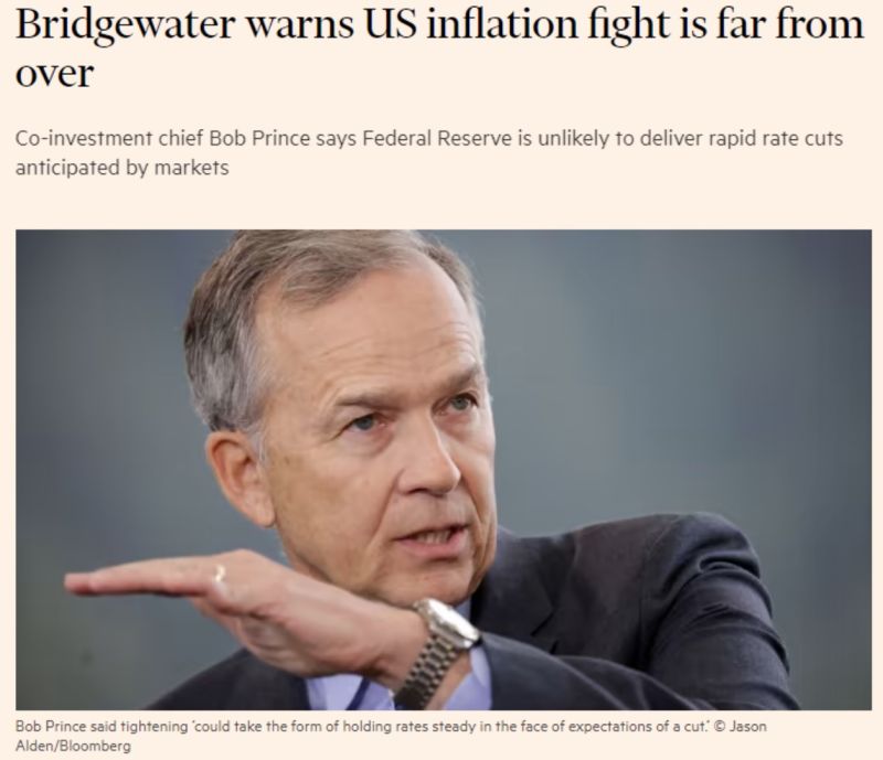 Bridgewater warns US inflation fight is far from over