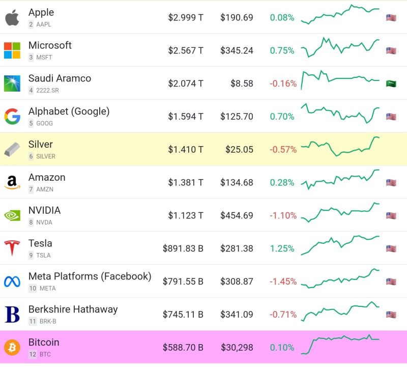 Bitcoin is currently the 12th most valuable asset on planet Earth, and this is after only 14 years of life and a 74% bear market decline.