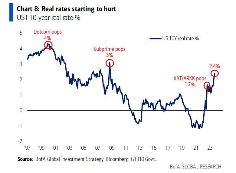 Rising real rates are going to inflict real pain on a variety of asset classes, particularly longer duration risk
