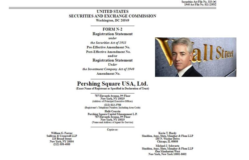 Hedge fund billionaire Bill Ackman to launch a NYSE-listed fund for regular investors