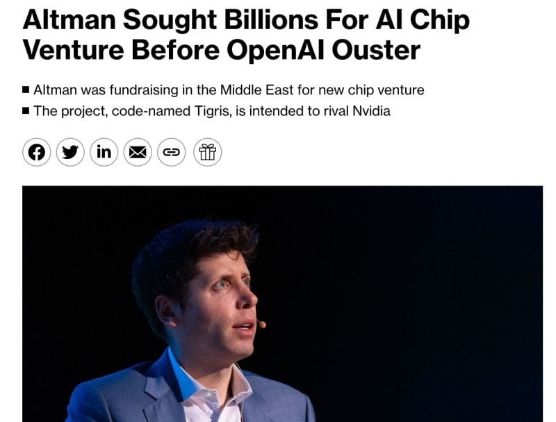 In the weeks leading up to his shocking ouster from OpenAI, Sam Altman was actively working to raise billions from some of the world’s largest investors for a new chip venture