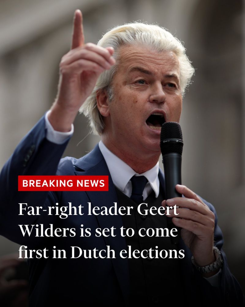 Far-right lawmaker Geert Wilders, who wants a referendum on leaving the EU, is on course to win the most votes in parliamentary elections in the Netherlands