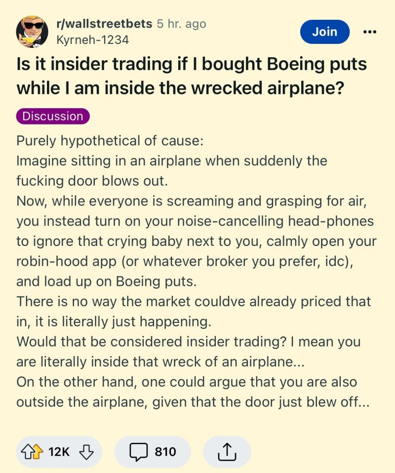 A funny one by r/wallstreetbets
