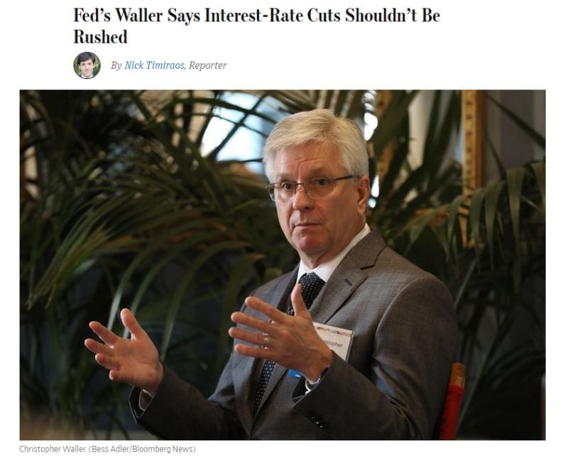 On the timing of the first cut, Waller said he believes that the FOMC will be able to lower the funds rate “this year.”
