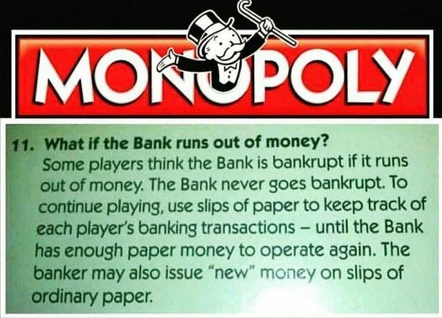 As a reminder. The bank never goes bankrupt and G7 countries will NOT default on their claims. Adjustment takes place through money debasement