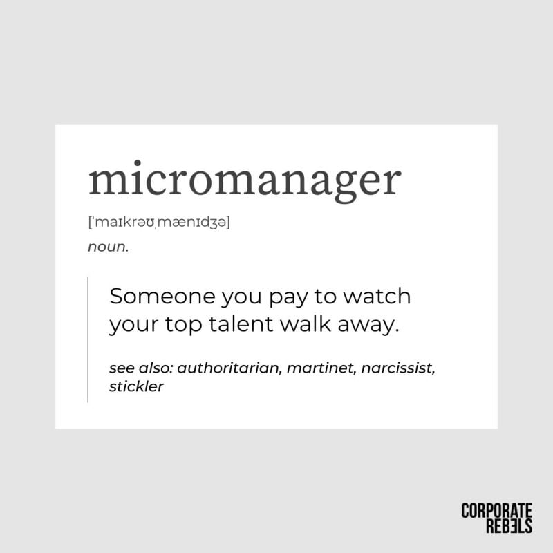 The true definition of ‘micromanager’ ?
