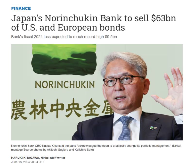 According to Nikkei, Japans Norinchukin Bank: