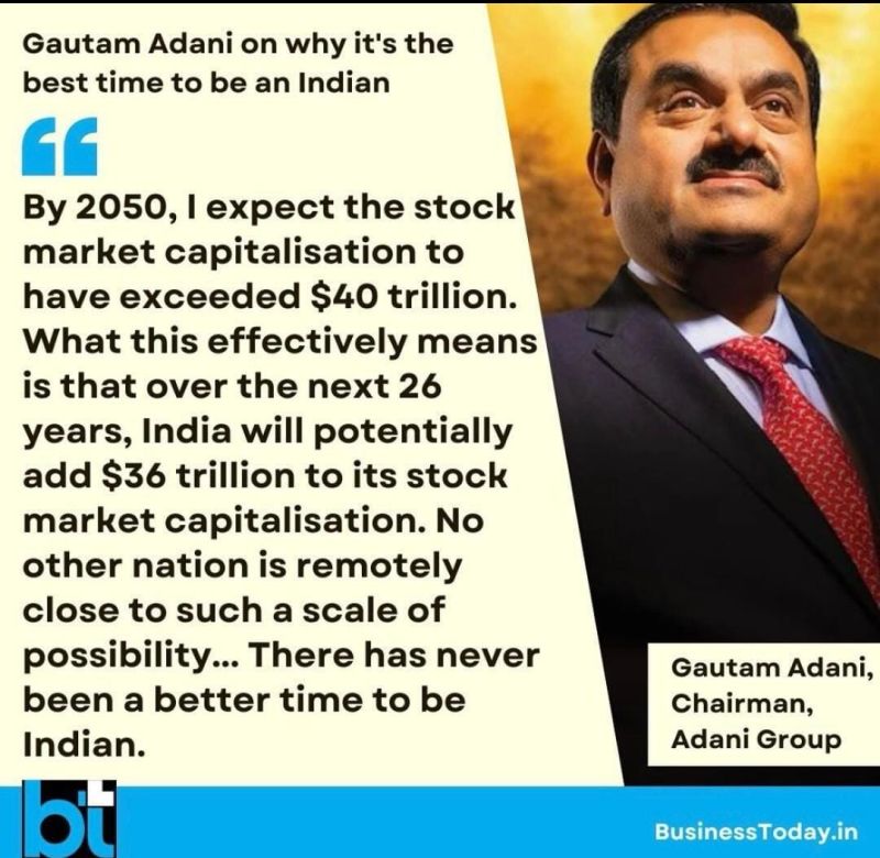 Gautam Adani is uber-bullish on indian equities 