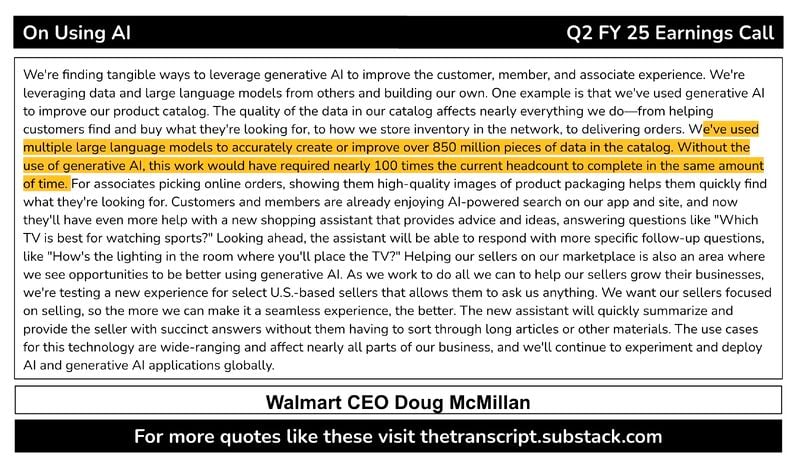 Walmart CEO on using AI