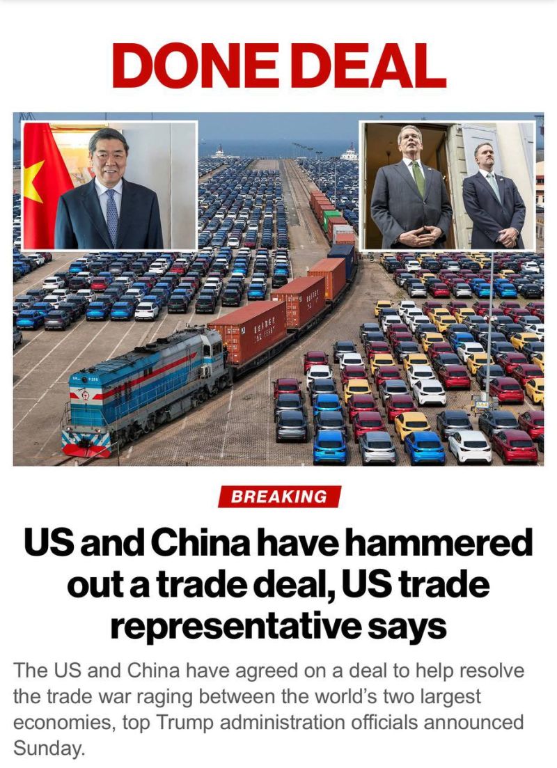 The US and China have agreed on a deal to help resolve the trade war raging between the world’s two largest economies, top Trump administration officials announced Sunday.