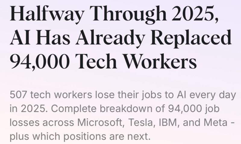 We have not seen anything yet, and it won’t be only tech jobs.