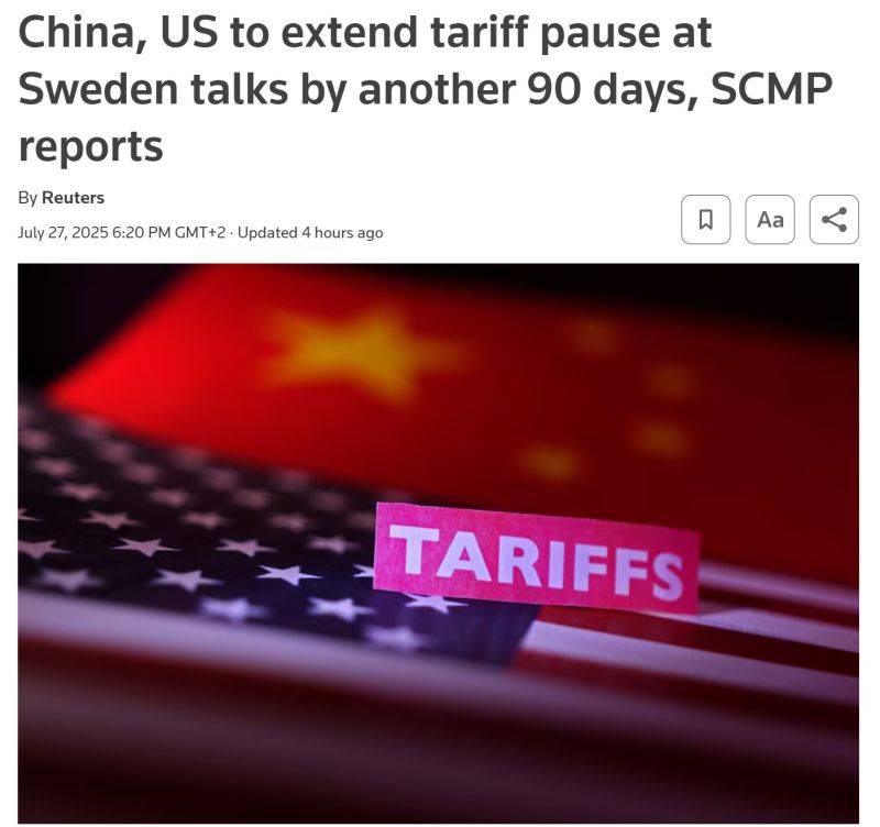 Beijing and Washington are expected to extend their tariff truce by another three months at trade talks in Stockholm beginning on Monday