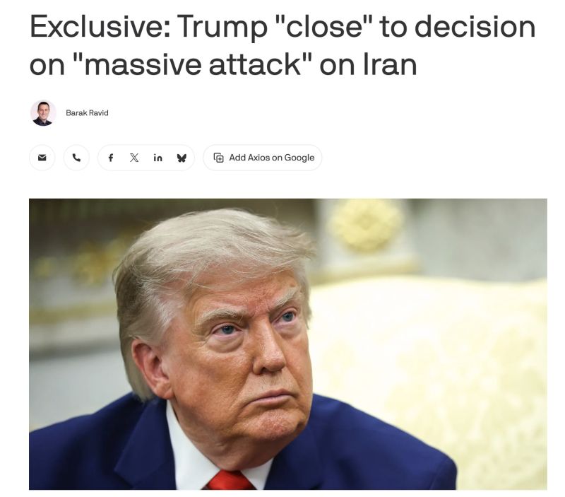 President Trump told Axios on Thursday that he's seriously considering restarting major combat operations in Iran