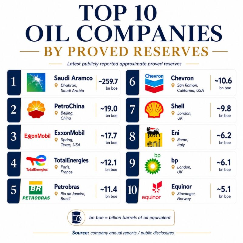 Oil Reserves Are Still Dominated by the Giants