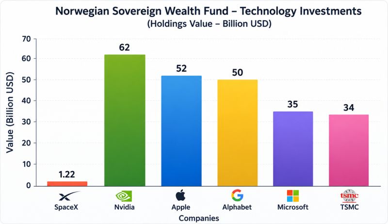 The world's largest sovereign wealth fund, the $2.3 trillion Norway Sovereign Wealth Fund, has disclosed for the first time that it holds a 0.05% stake in SpaceX.