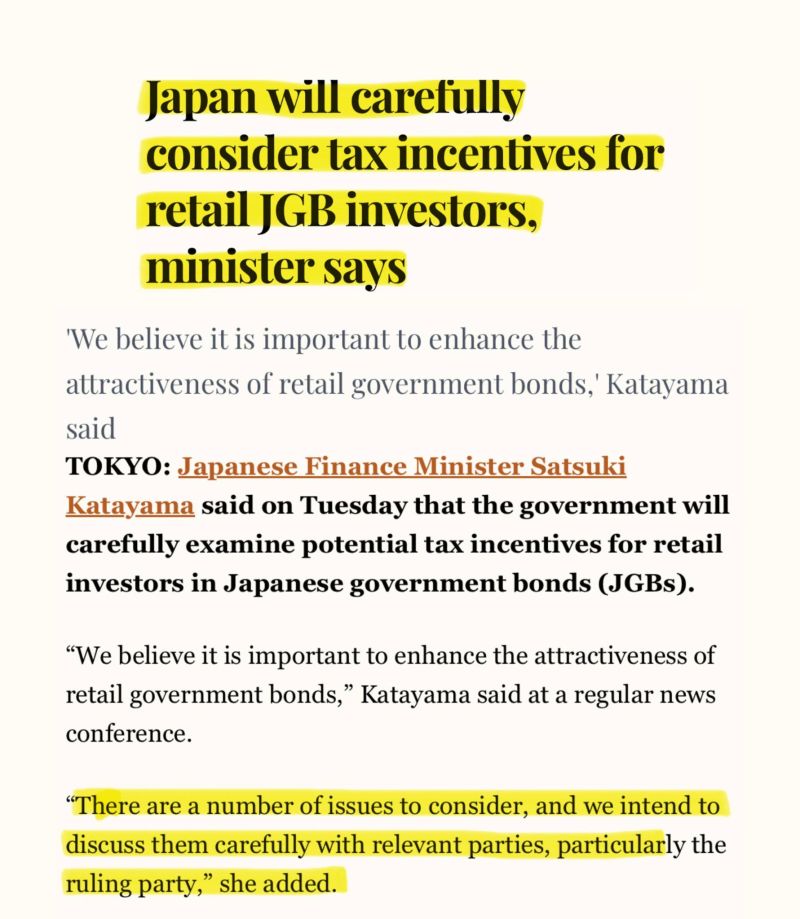 JAPAN IS TRYING TO FIND NEW BUYERS FOR ITS MASSIVE BOND MARKET.