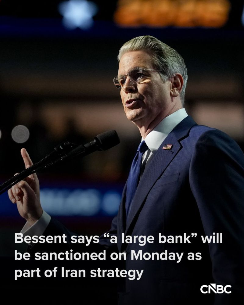 “A large bank” will be sanctioned by the U.S. next week