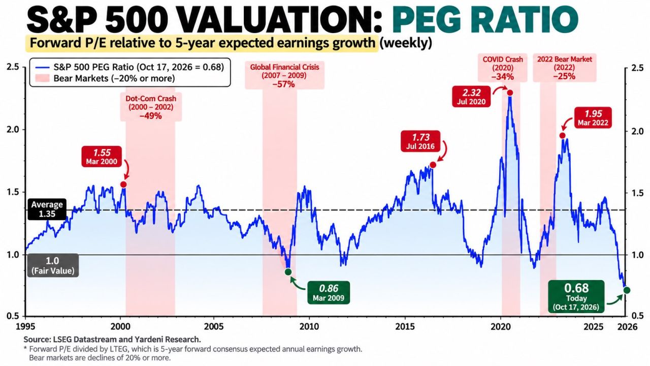 Peter Lynch said “If the P/E ratio is less than the growth rate, you may have found yourself a bargain”