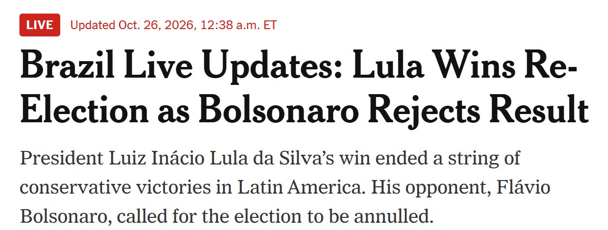 According to The New York Times, Brazilian electoral law experts say a two-hour voting extension ordered by Justice Cristiano Zanin could raise legal questions about the presidential election.
