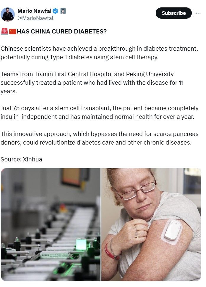 🚨 Has China cured Type 1 diabetes?