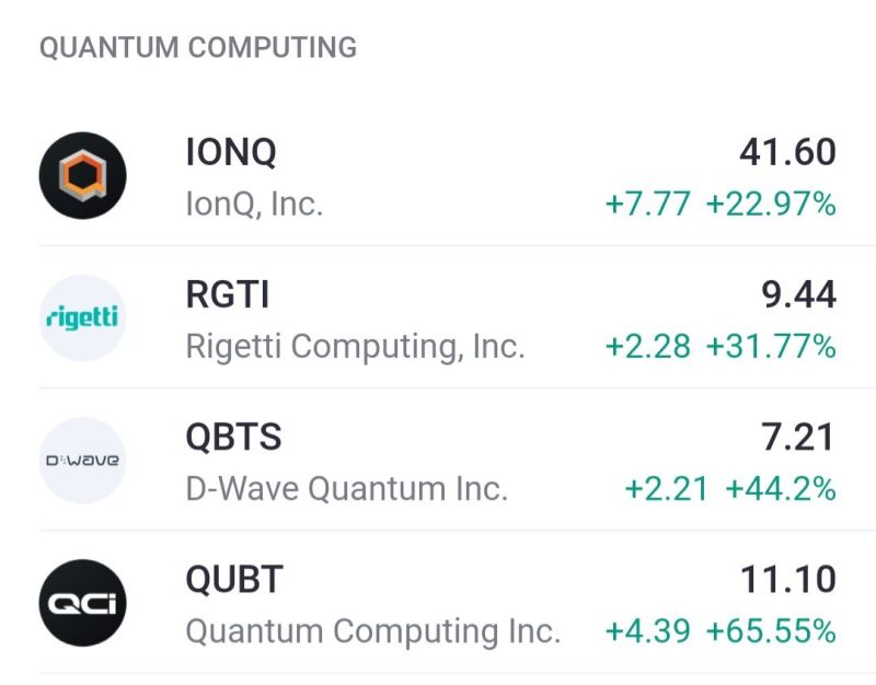 WEB 3.0 QUANTUM COMPUTING COMPANIES (4) are together less than 15B marketcap.