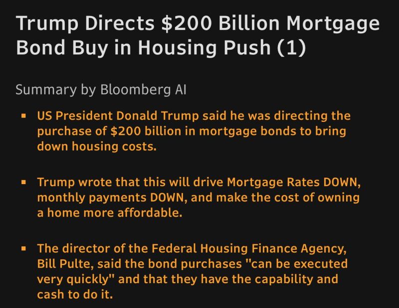 Is Trump launching his own QE? Buying MBS via Fannie and Freddie…
