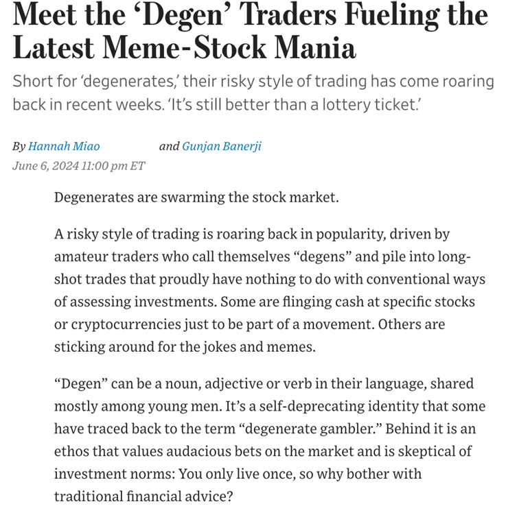 Reckless Trading