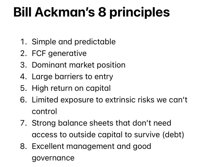 Notes from Bill Ackman 's fireside chat in Omaha - thru David Park on X: