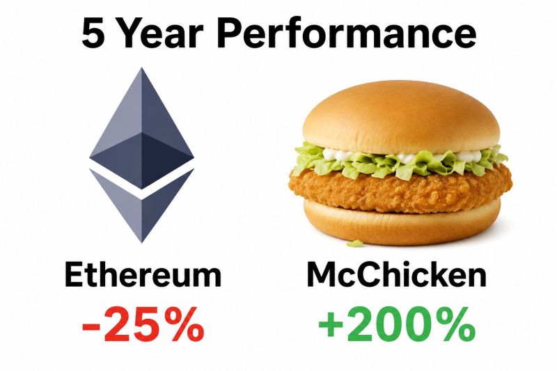 You could've held a McChicken and outperformed Ethereum