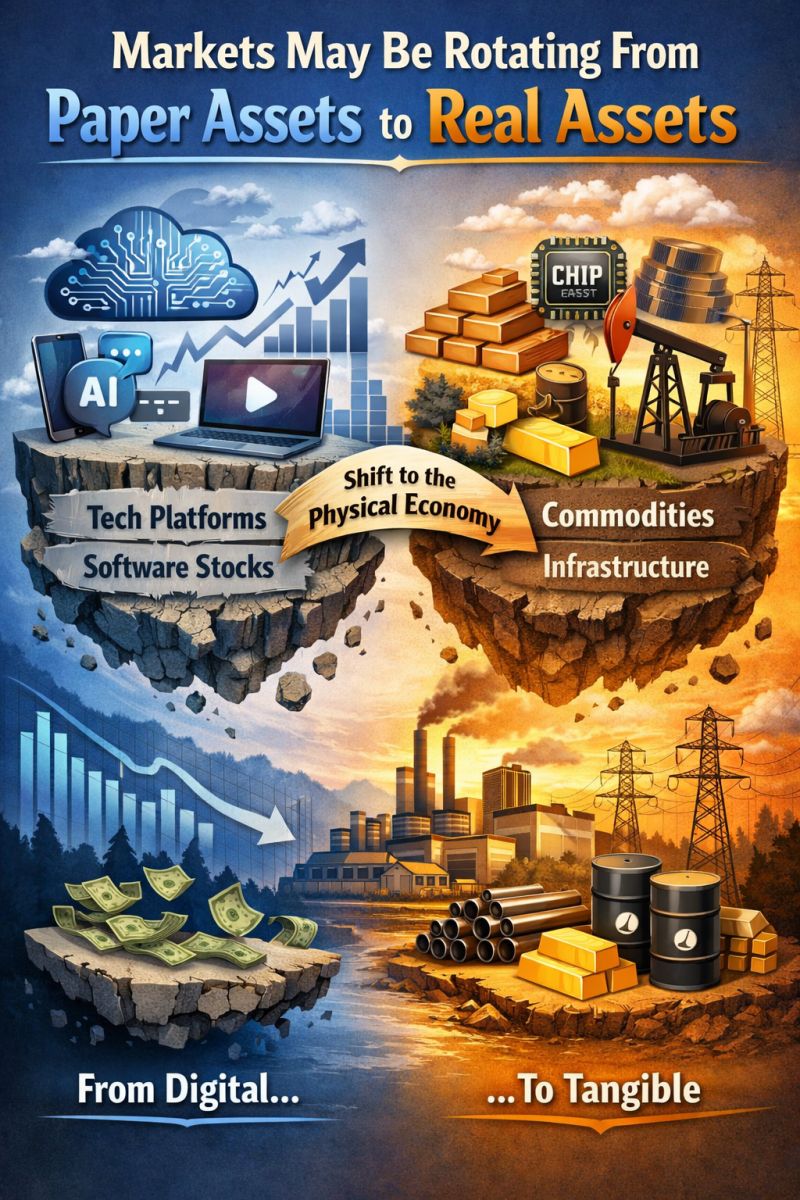 Markets May Be Shifting From Digital Leaders to Real Assets