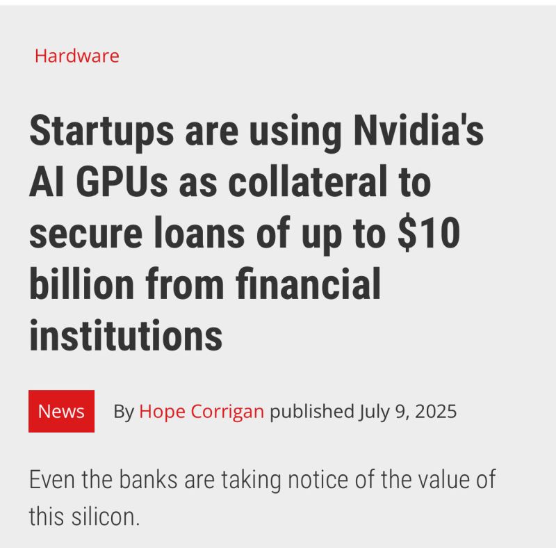 How many loans to negative cash flow start ups were made using Nvidia chips as collateral?