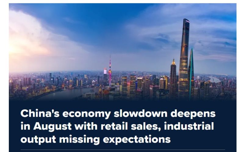 China economic slowdown deepens in August