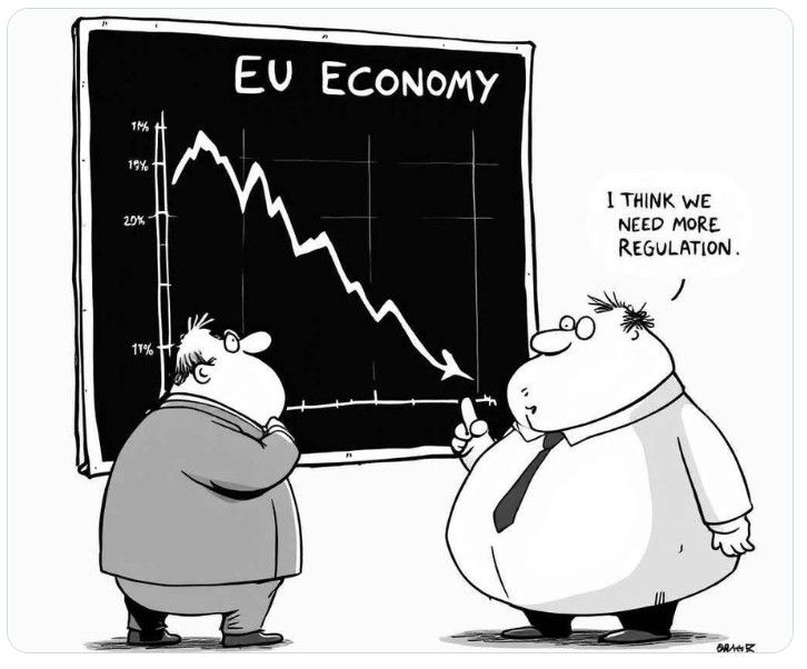 EU economy troubles summarized in once cartoon
