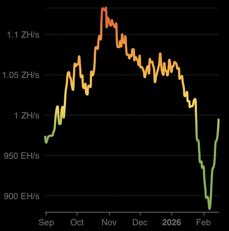 The February hashrate drop was a 