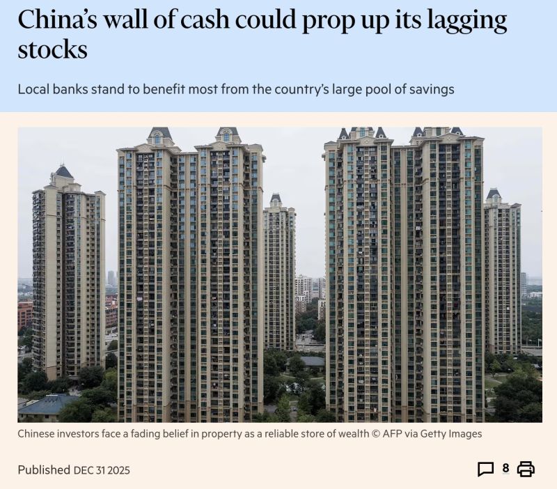 Chinese Households now have available cash totaling 160 TRILLION Yuan, the equivalent of more than $22 Trillion USD 🚨📈🤑🥳