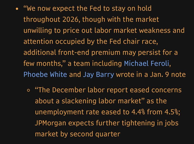 Strategists and economists at JPMorgan no longer expect the Fed to cut interest rates this year and see a rate hike next year