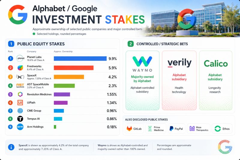 Google's investment portfolio: