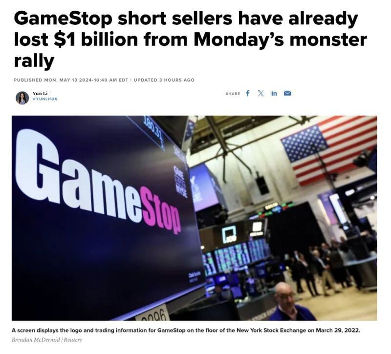 BREAKING 🚨: GameStop Short Sellers