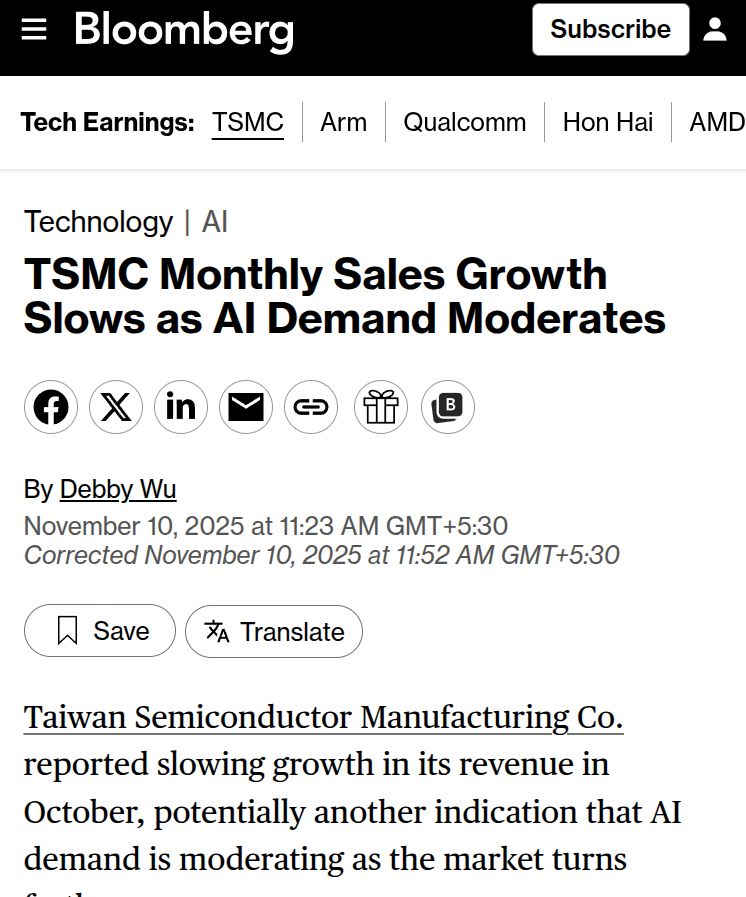 🚨 TSMC’s Growth Just Slowed — and the Entire AI Supply Chain Is Watching