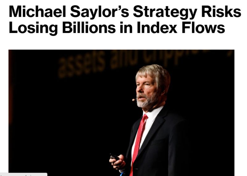 According to a Bloomberg article, Michael Saylor’s company, Strategy $MSTR, faces one of its most significant challenges yet: