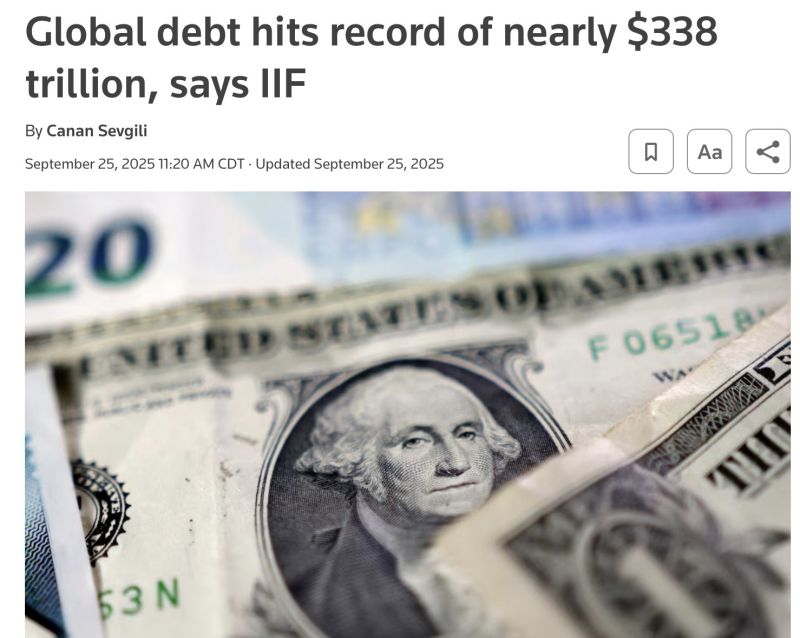 Global Debt hits new all-time high of $338 Trillion 🚨🚨🚨