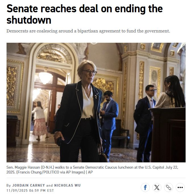 Senate reaches deal to end government shutdown